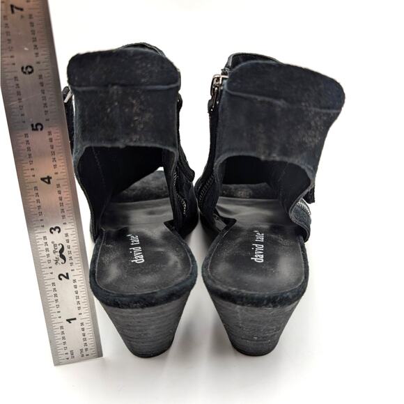 David Tate Sideview Block Heel Sandal Women's Black Metallic Size US9N EU39.5 - Picture 4 of 12